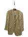 Southwick Beige & Brown Wool & Silk Blend Plaid Blazer Est XL