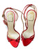 Christian Dior Shoe Size 37 Red Ankle Strap Shine Heels Red / 37