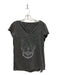 Zadig & Voltaire Size M Gray Cotton Short Sleeve Skull Top Gray / M