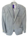 Lauren Ralph Lauren Blue & White Cotton Seersucker 2 Button Men's Blazer Blue & White / 42R