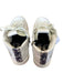 P448 Shoe Size 37 White Leather High Top Side Zip Perforated Athletic Sneakers White / 37