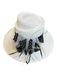 Preston & York White & Black Polyester Blend Ribbon Feathered Polka dot Hat White & Black / One Size