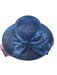 San Diego Hat Co. Navy Polyester Ribbon Bow Wide Brim Hat Navy / One Size