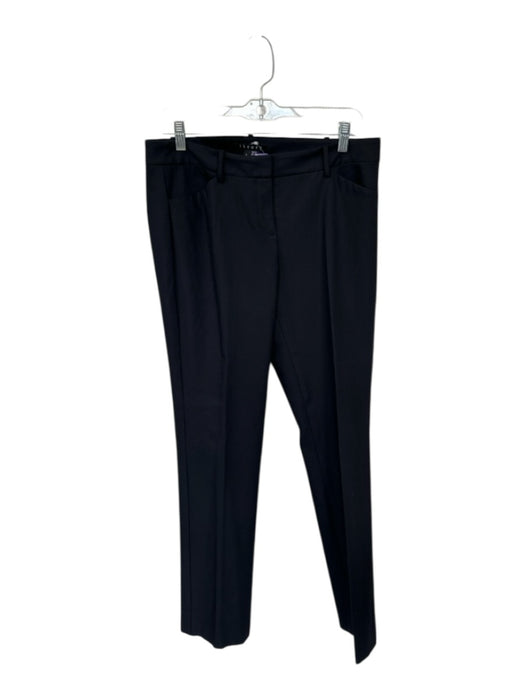 Theory Size 8 Black Cotton Blend Trouser Pants Black / 8