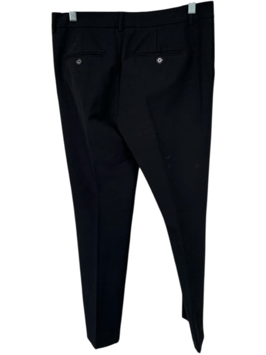 Vince Size 8 Black Cotton Blend Trouser Pants Black / 8