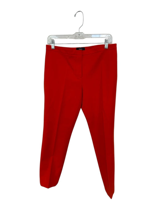 Theory Size 6 Tomato Cotton Blend Trouser Pants Tomato / 6