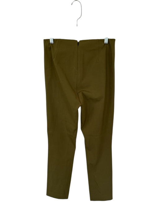Rag & Bone Size 8 Olive Green Cotton Blend Back Zip Trouser Pants Olive Green / 8