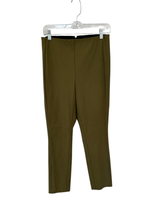 Rag & Bone Size 8 Olive Green Cotton Blend Back Zip Trouser Pants Olive Green / 8