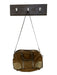 Prada Bronze Nylon & Leather Top Handle Zip Close Metallic Bag Bronze / M