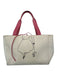 Kate Spade Cream & pink Canvas Leather Dog Top Handles Bag Cream & pink / M
