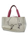 Kate Spade Cream & pink Canvas Leather Dog Top Handles Bag Cream & pink / M