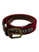 Smathers & Branson Red & Brown Leather Canvas UGA Men's Belt Red & Brown