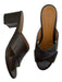 M. Gemi Shoe Size 37 Brown Leather Block Heel Crossover Sandals Brown / 37