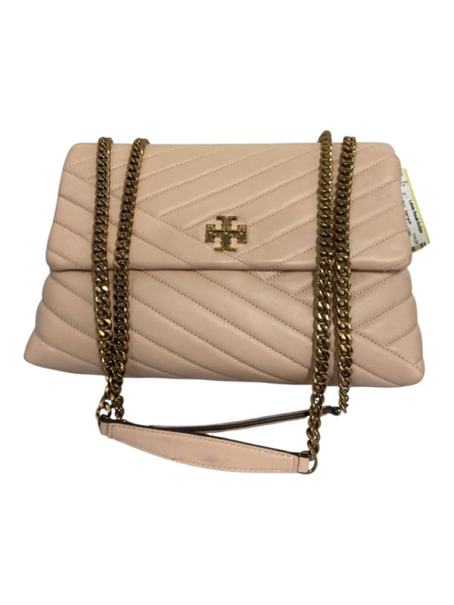 Tory Burch Light Pink Leather Quilted Magnetic Flap Chain Crossbody Bag Light Pink / M