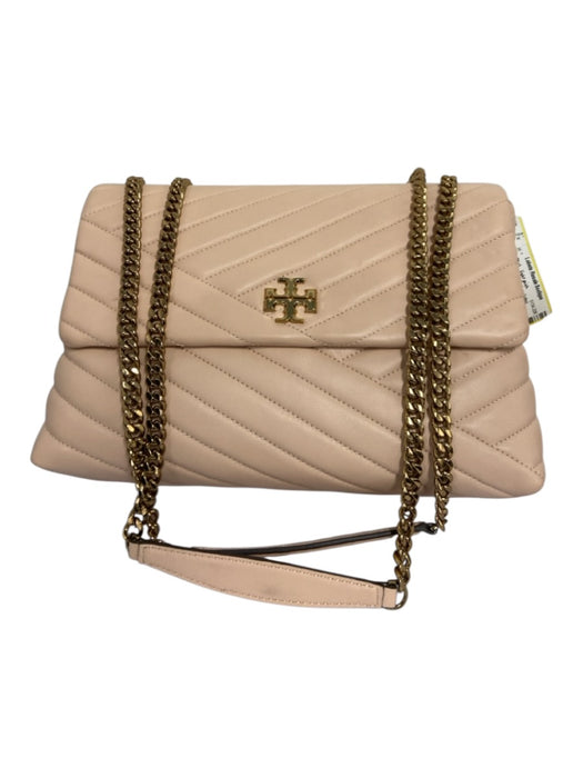 Tory Burch Light Pink Leather Quilted Magnetic Flap Chain Crossbody Bag Light Pink / M