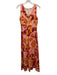 A. Ren Size Est Small Orange, Yellow, Purple Sleeveless Mixed Print Maxi Dress Orange, Yellow, Purple / Est Small