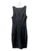 Avenue Montaigne Size 2 Black Faux Leather Sleeveless Darted Midi Dress Black / 2