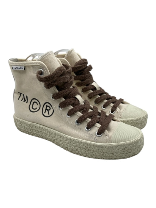 Acne Studios Shoe Size 39 Tan & brown Ankle High lace up Sneakers Tan & brown / 39