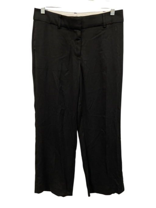 Reformation Size 2P Black Lyocell Zip Fly High Rise Wide Leg Trouser Pants Black / 2P