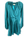 Mello Day Size L Teal Green Polyester Long Sleeve Side Zip Dress Teal Green / L