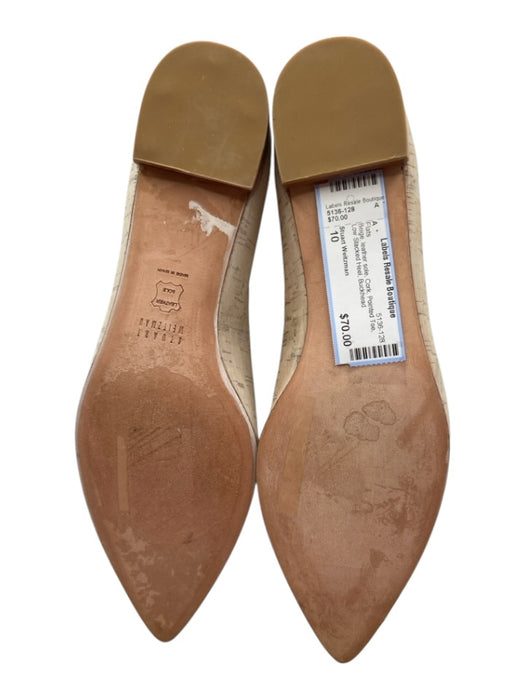 Stuart Weitzman Shoe Size 10 Beige leather sole Cork Pointed Toe Flats Beige / 10