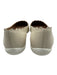 Chloe Shoe Size 40 Beige & White Leather Upper Rubber Sole scallop trim Flats Beige & White / 40