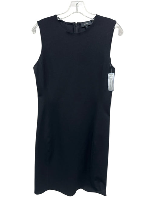 Theory Size 8 Black Polyamide & Elastane Sleeveless Knee Length Back Zip Dress Black / 8