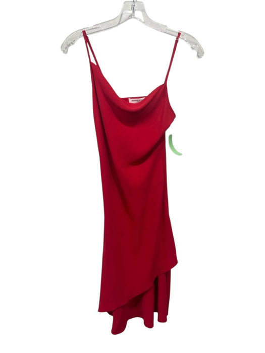 Amanda Uprichard Size XS Red Polyester Spaghetti Strap Cowl Neck Slip Dress Red / XS