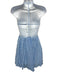 NBD Size XS Light Blue Viscose & Rayon Spaghetti Strap V Neck Backless Dress Light Blue / XS