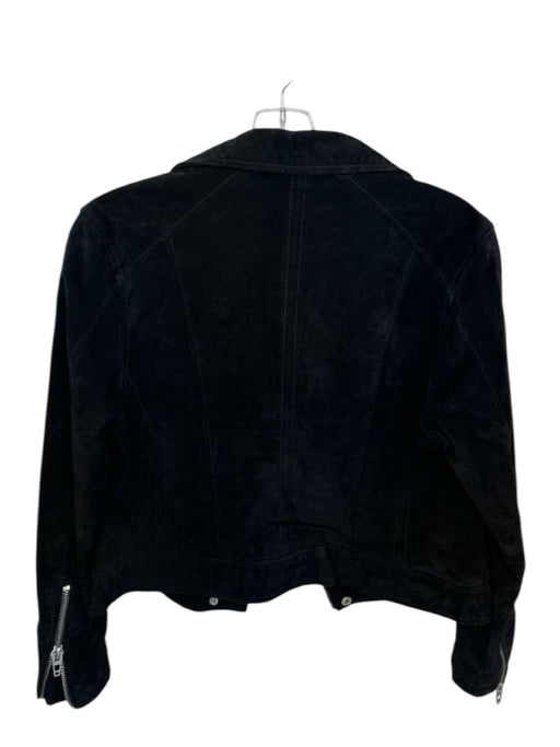 BlankNYC Size M Black Suede Long Sleeve Moto Silver hardware Jacket Black / M