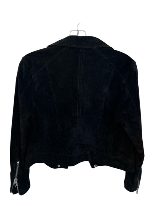 BlankNYC Size M Black Suede Long Sleeve Moto Silver hardware Jacket Black / M