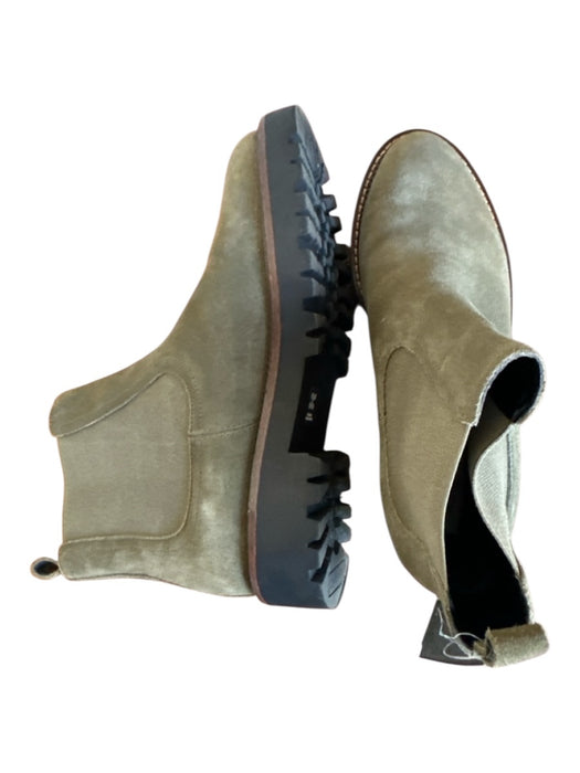 Caslon Shoe Size 9.5 Green Suede Rubber Sole Chelsea Boots Green / 9.5