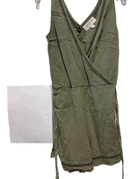 Cloth & Stone Size XS Army Green Tencel Lyocell Scrunched Tie Waist Romper Army Green / XS