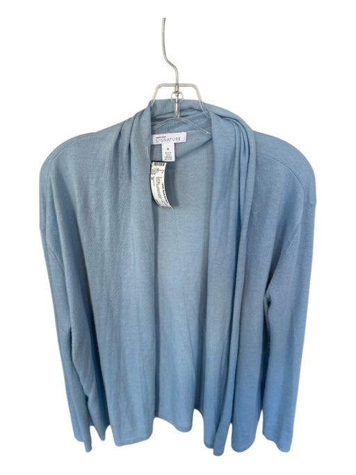 Nordstrom Size M Baby Blue Cashmere Blend Long Sleeve Open Front Sweater Baby Blue / M