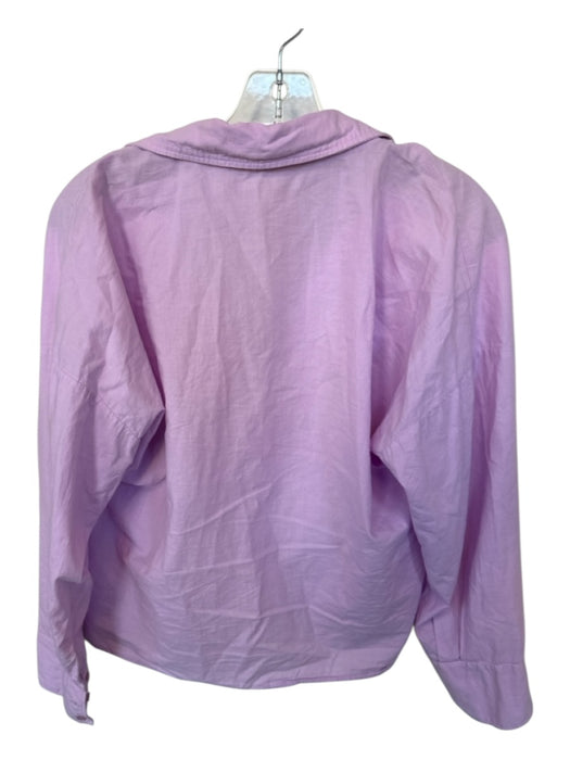 Stateside Size M Purple Cotton Long Sleeve Button Down Top Purple / M