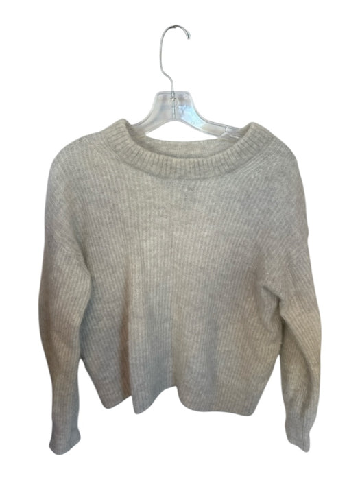 Everlane Size M Light Gray Alpaca Blend Mock Neck Knit Long Sleeve Sweater Light Gray / M