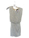 DO+BE Size S Silver Sequin Shoulder Pads Sleeveless Dress Silver / S