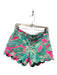Lilly Pulitzer Size 2 Blue, Green, Pink Cotton Abstract Watercolor Shorts Blue, Green, Pink / 2