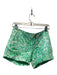 Lilly Pulitzer Size 00 Green, Blue, White Cotton Abstract Animals Shorts Green, Blue, White / 00