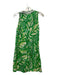 Lilly Pulitzer Size 00 Green & White Rayon Sleeveless zipper front Dress Green & White / 00