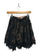 Loveshackfancy Size 0 Tan & black Lace Elastic Waist Mini Skirt Tan & black / 0