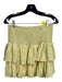 She + Sky Size M/L Pale Yellow Polyester Long Sleeve smocked Mini Skirt Set Pale Yellow / M/L