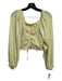 She + Sky Size M/L Pale Yellow Polyester Long Sleeve smocked Mini Skirt Set Pale Yellow / M/L