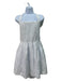Peppermayo Size 12 White Linen & Cotton Smocked Mini Crossover Back Dress White / 12