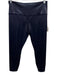 Athleta Size L Navy Blue Polyester & Lycra Shimmer Racerback Shelf Bra Pant Set Navy Blue / L