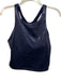 Athleta Size L Navy Blue Polyester & Lycra Shimmer Racerback Shelf Bra Pant Set Navy Blue / L