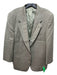 Valentino Beige Wool Blend Solid Vintage 2 Button Men's Suit 42