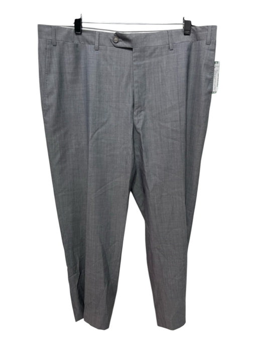 Canali Size 54 Light Gray Wool Blend Solid Dress Men's Pants 54