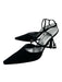 Stuart Weitzman Shoe Size 9 Black Canvas Ankle Buckle Pointed Toe Pumps Black / 9