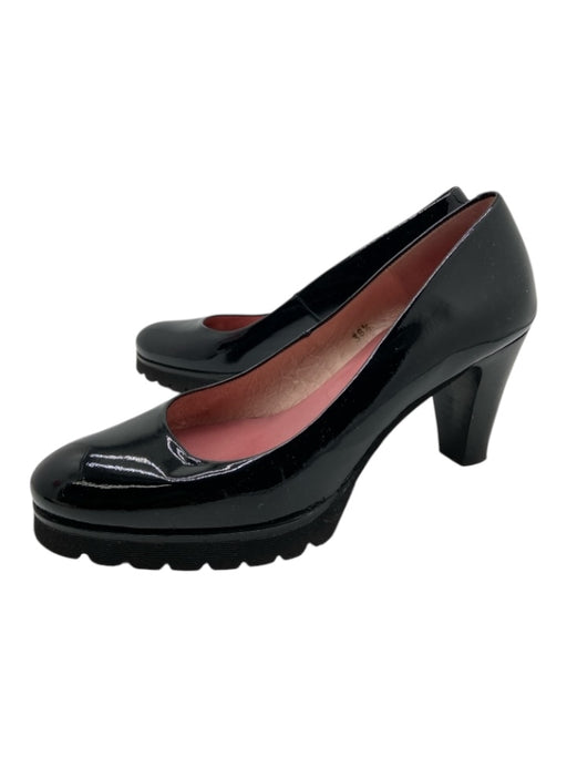 Andre Assous Shoe Size 38.5 Black Patent Leather Lug Sole Pumps Black / 38.5